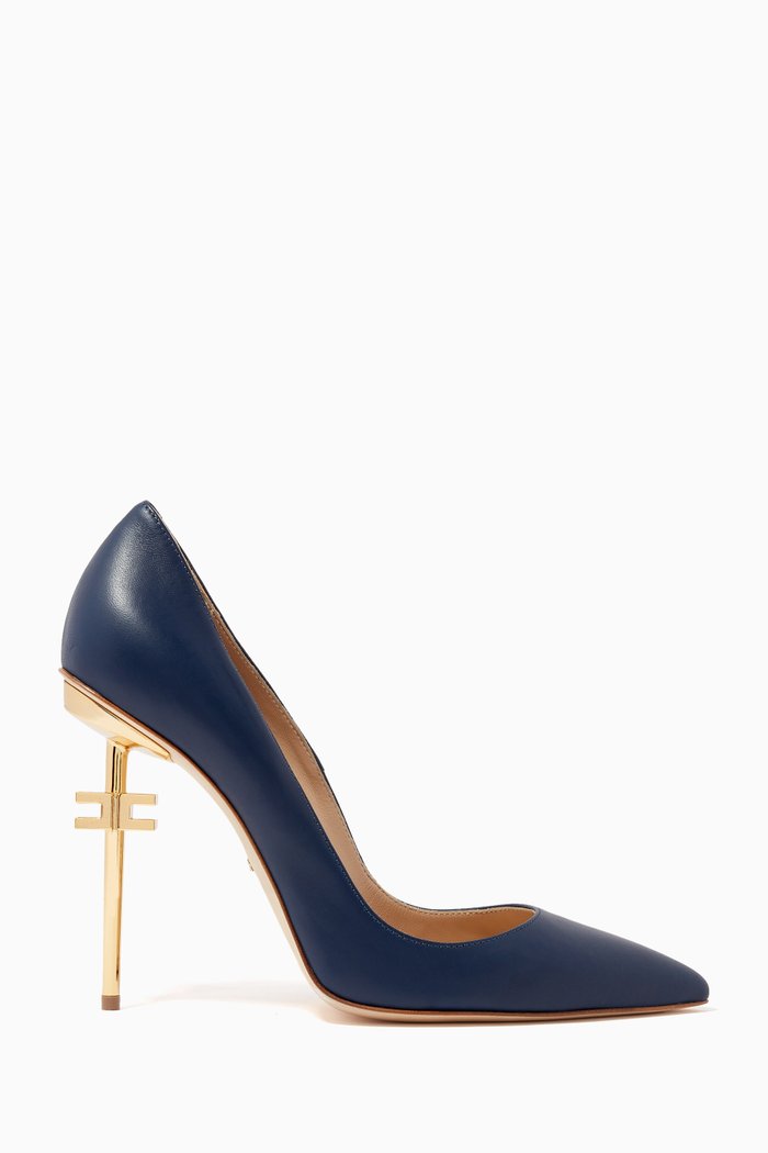 

Logo Detail Pumps in Nappa Leather, Blue