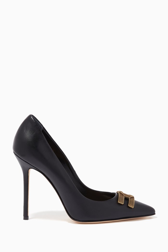 

Logo Detail Pumps in Nappa Leather, Black
