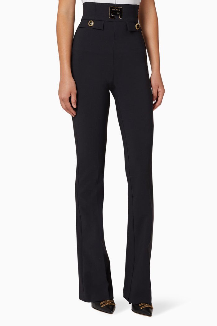 

Logo Crêpe Skinny Pants, Black