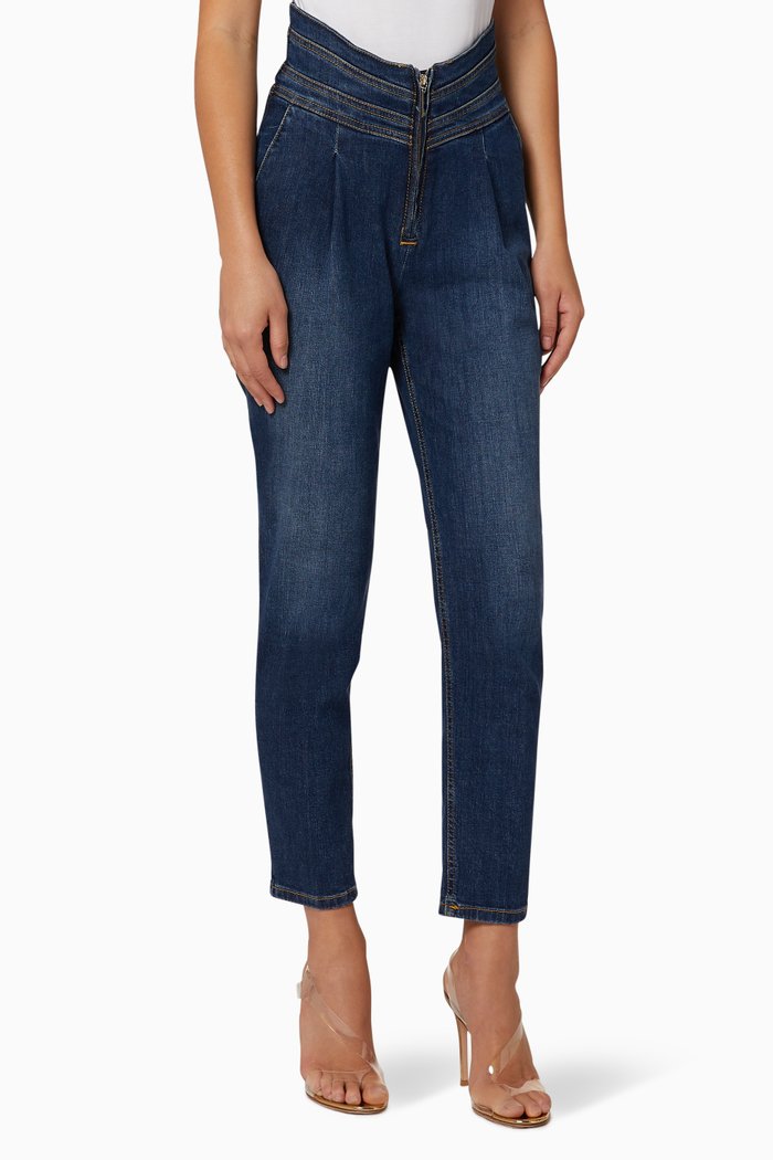 

High Waist Denim Jeans, Blue