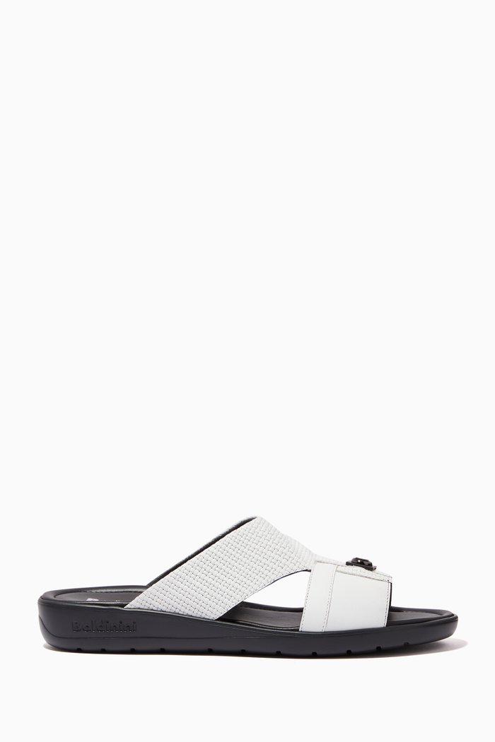 

Arabic Sandals in Woven Leather, White