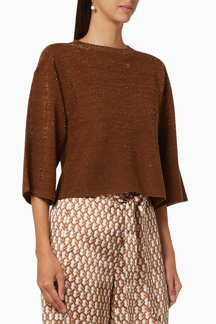 

Vevey Lurex Top, Brown