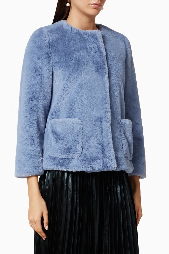 

Refuge Faux Fur Jacket, Blue