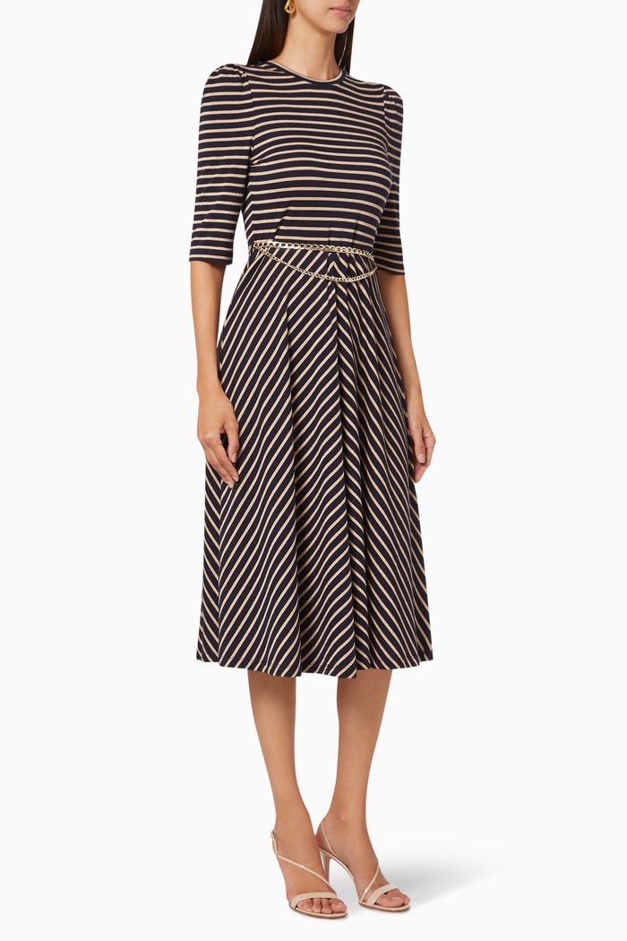 

Affisso Striped Jersey Dress, Blue