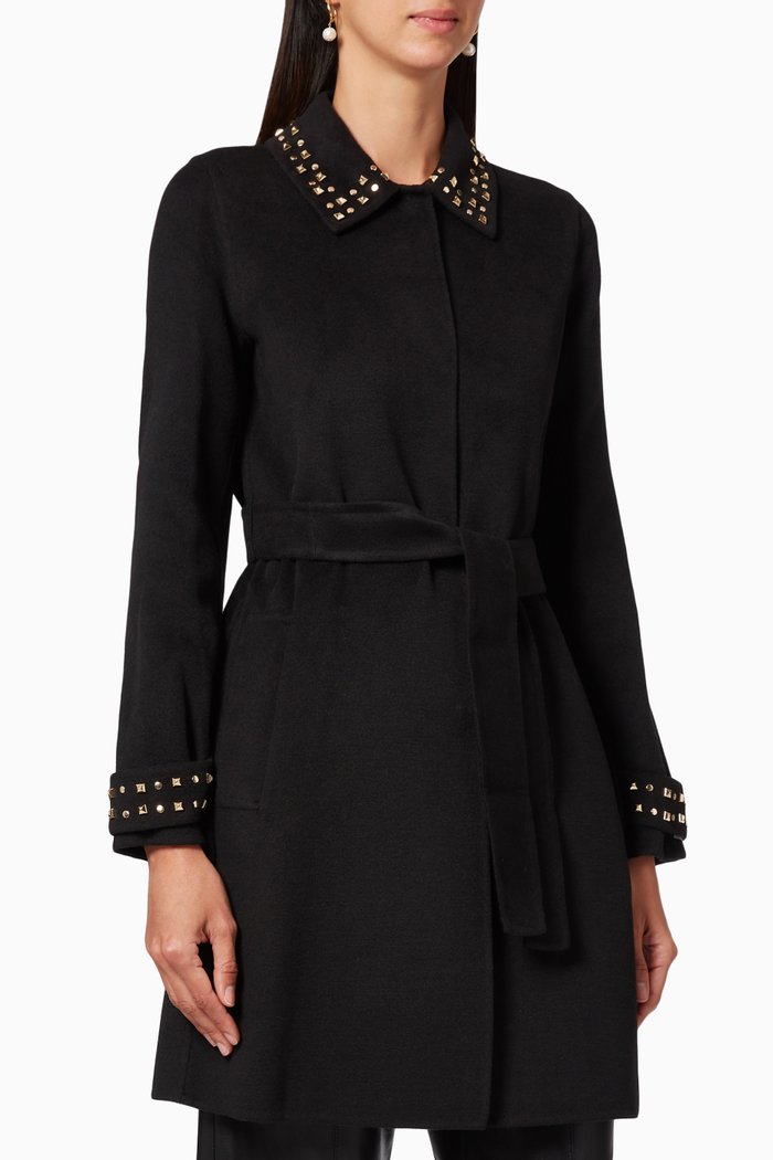 

Brigida Studded Coat, Black