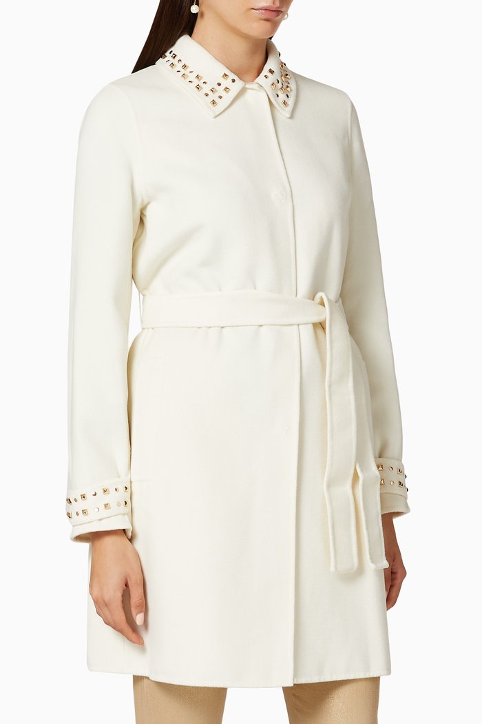 

Brigida Studded Coat, White