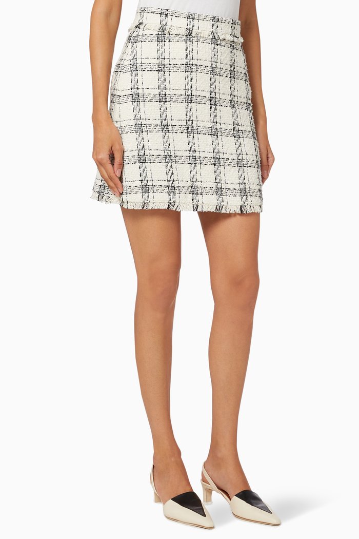 

Nervo Basketweave Skirt, White