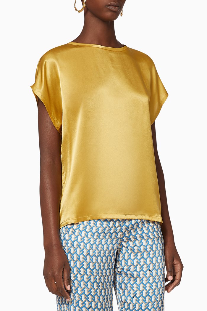 

Hieros Silk Top, Gold