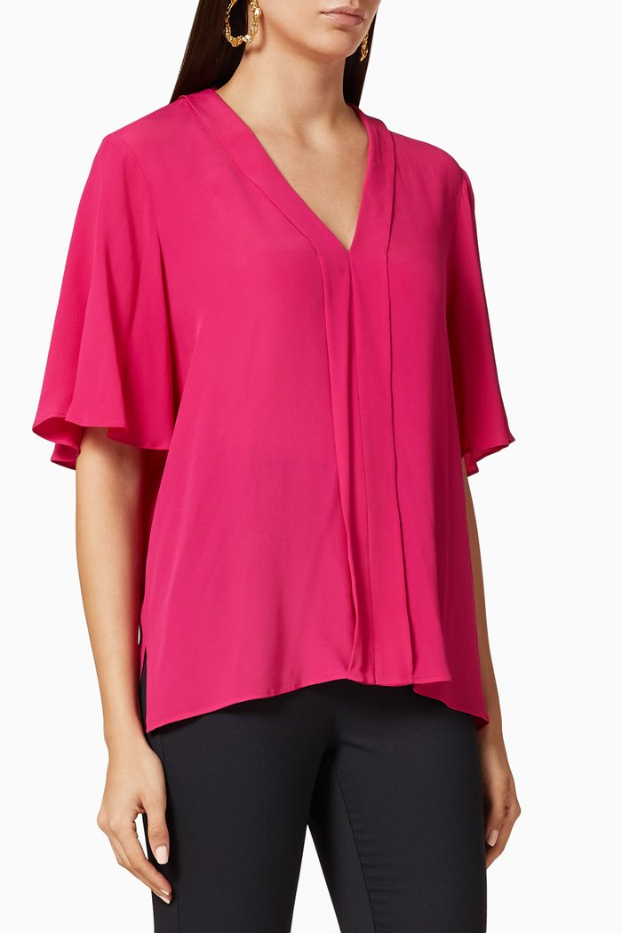 Canna Georgette Blouse, Pink