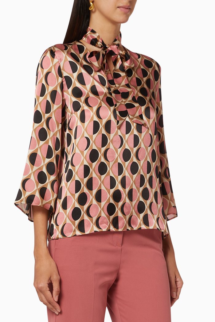 

Biglia Silk Satin Blouse, Pink