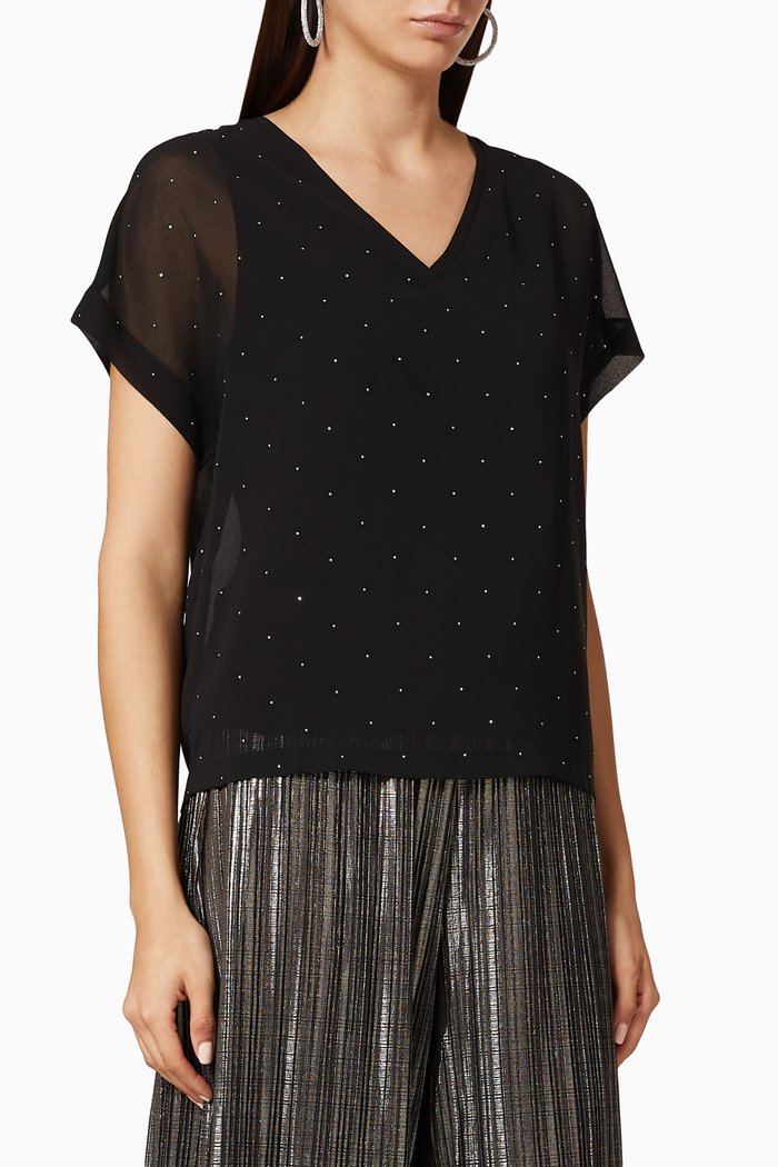 

Pascal ART.365 Georgette Top, Black