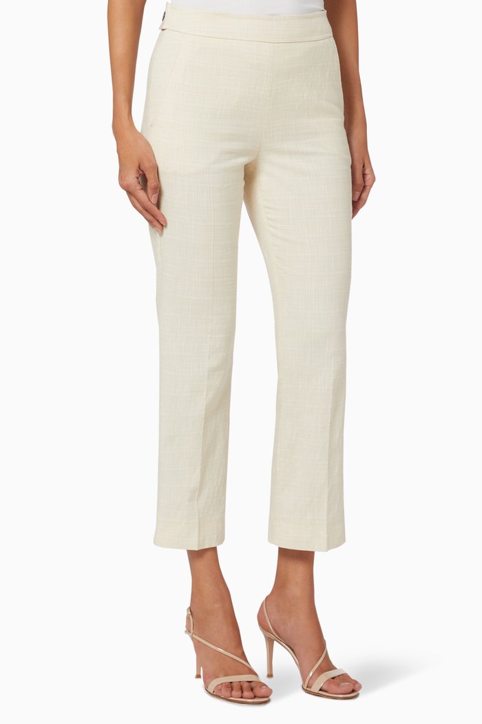 Senna Slim Fit Pants, White