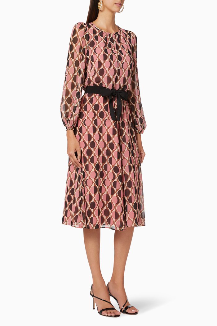 

Filing Printed Dress, Pink