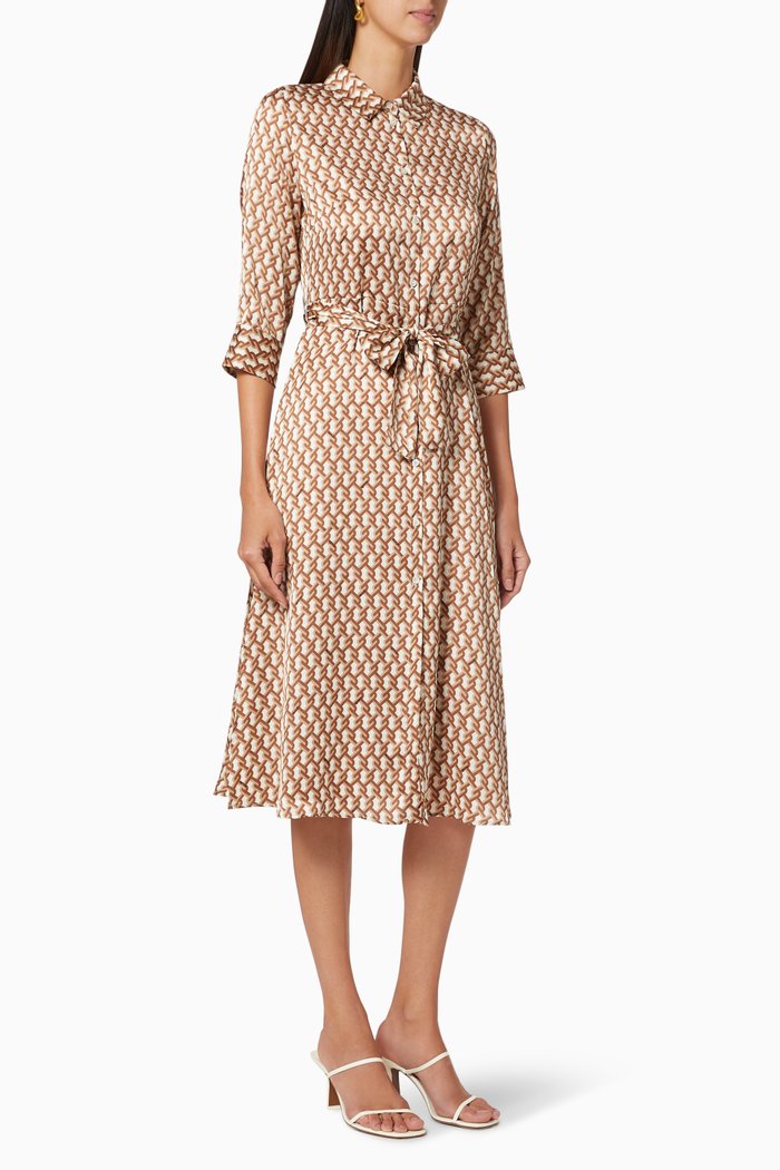 

Mendoza Printed Dress, Brown