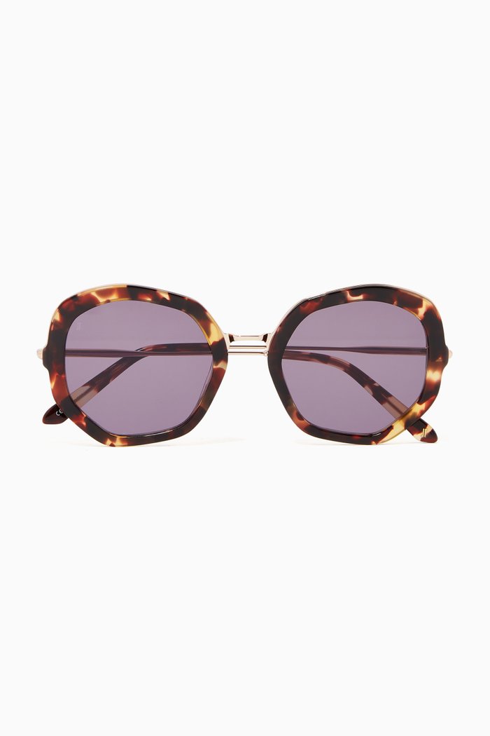

The Baila in Acetate & Metal, Brown