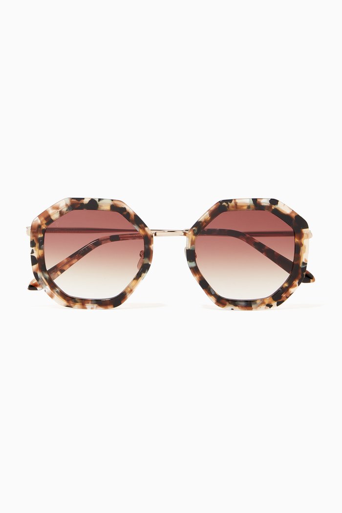 

La Angie in Acetate & Stainless Steel, Brown