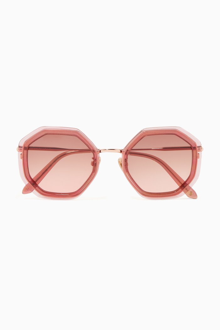 

La Angie in Acetate & Stainless Steel, Pink