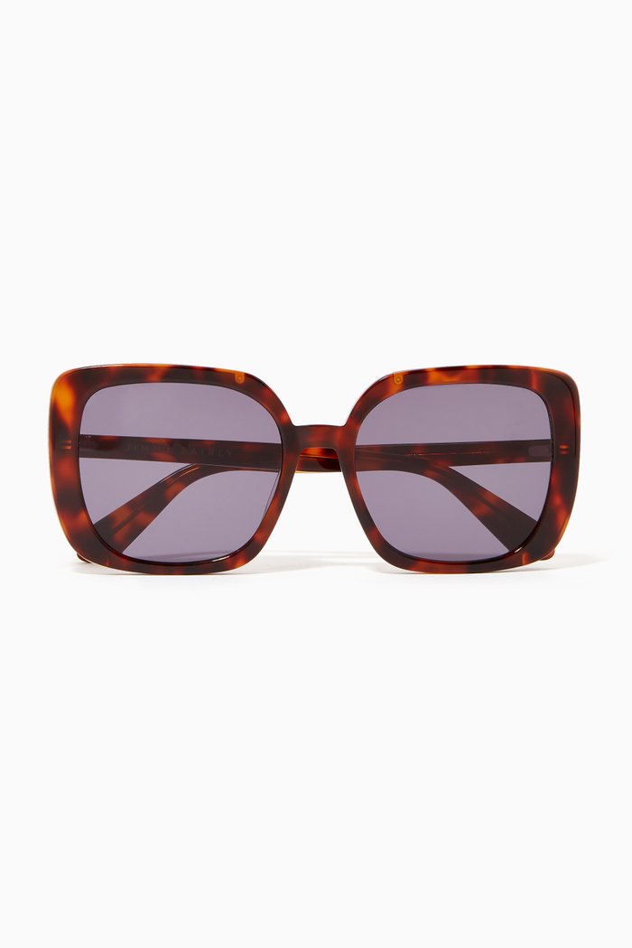

La Rosa in Acetate & Stainless Steel, Brown
