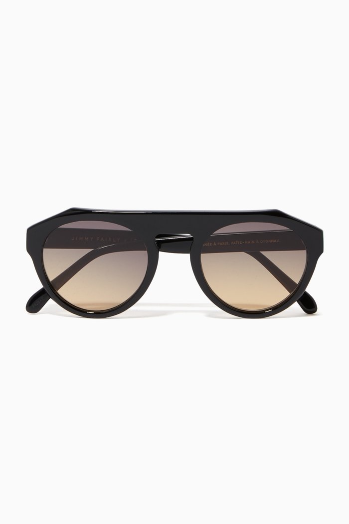 

The Fringe in Acetate & Stainless Steel, Black