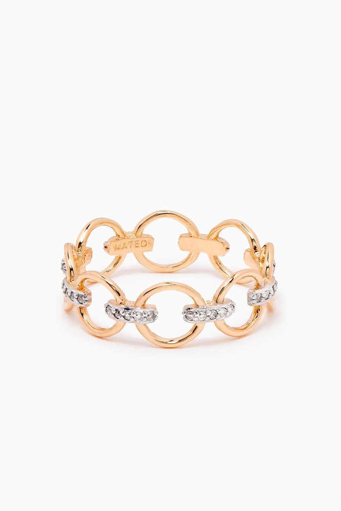 

Connected Circle Diamond Ring in 14kt Yellow Gold