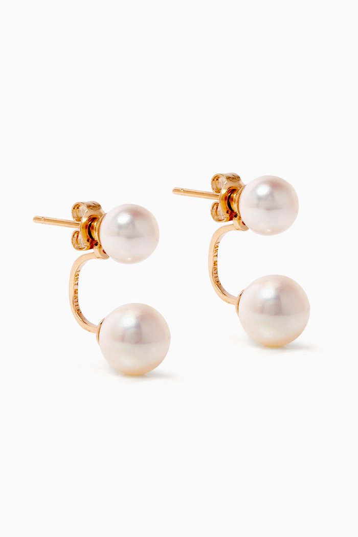 Pearl Ear Jacket Earrings in 14kt Yellow Gold