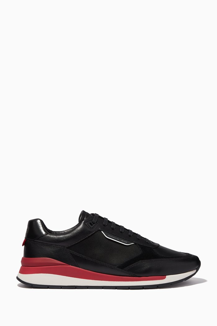 

Element Sneakers in Mixed Leather, Black