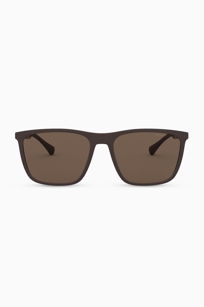 

D-Frame Sunglasses in Acetate, Brown