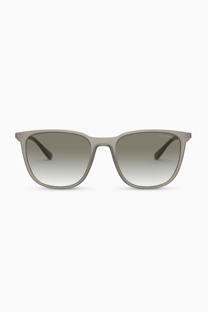 

Matte D-Frame Sunglasses in Acetate, Grey