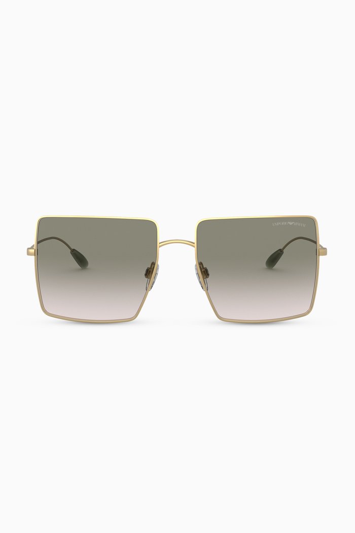 

Oversized Square Frame Sunglasses, Gold