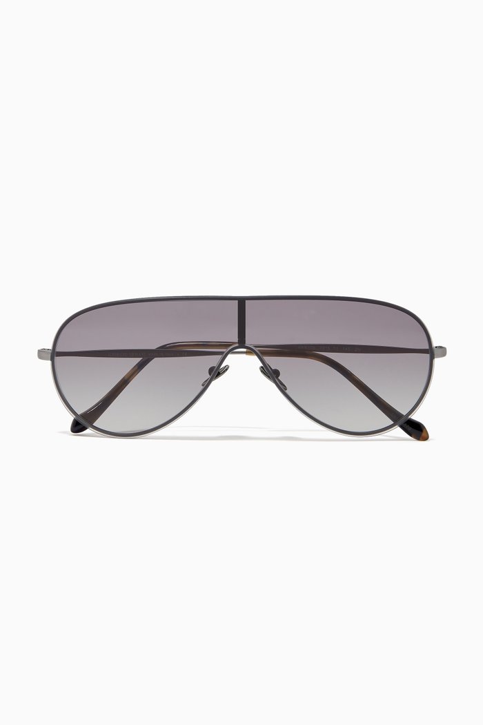 

Matte Aviator Sunglasses in Metal, Blue