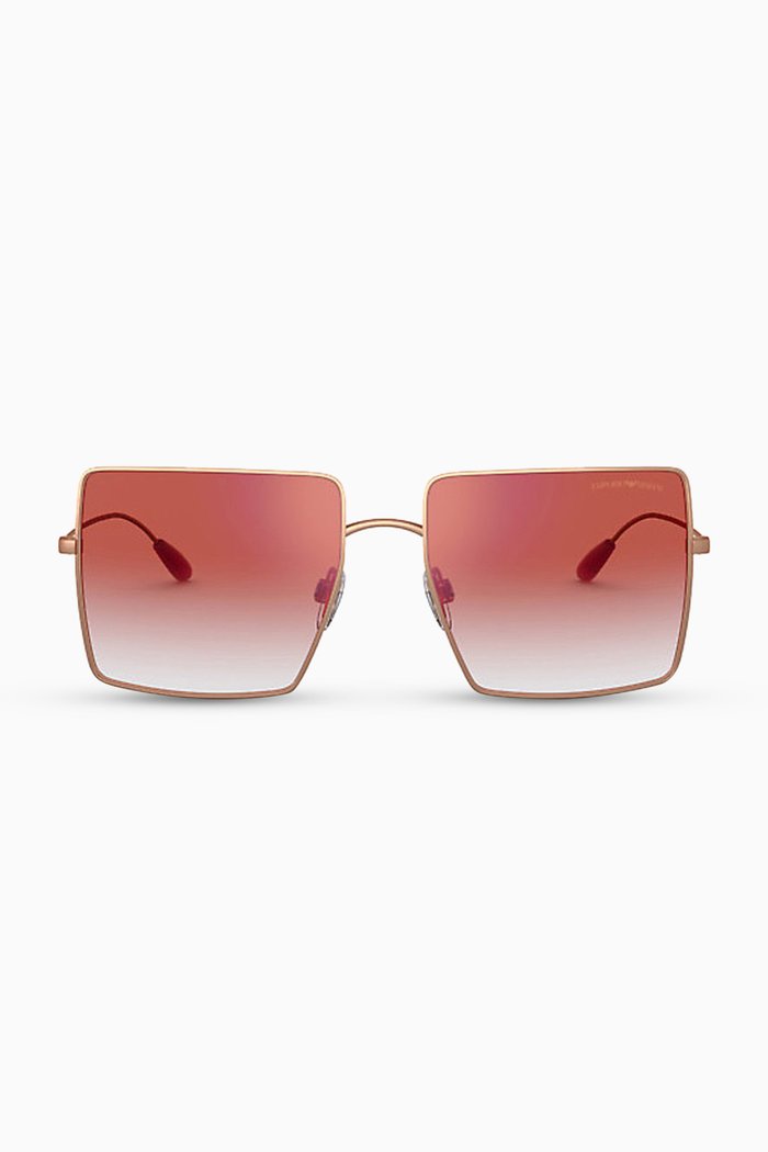 

Oversized Square Frame Sunglasses, Rose gold