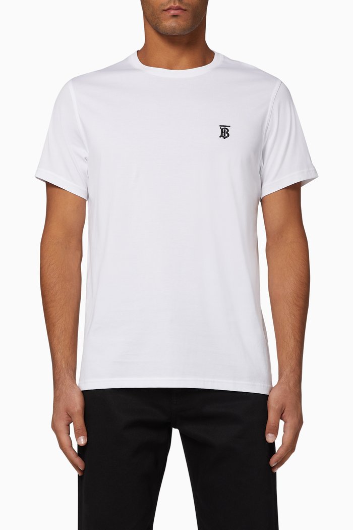 

Monogram Motif Cotton T-Shirt, White