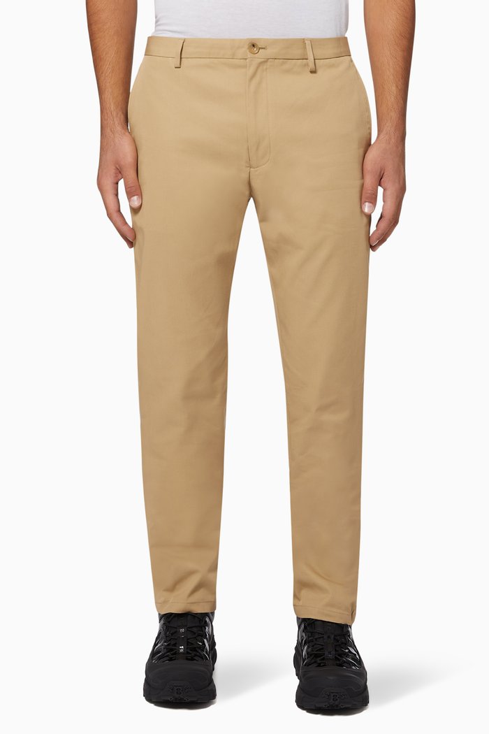 

Icon Stripe Cotton Slim-Fit Chinos, Neutral