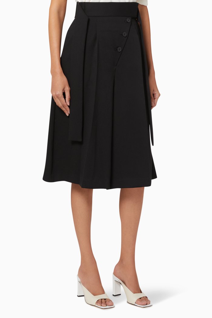 

Matte Satin Culottes, Black