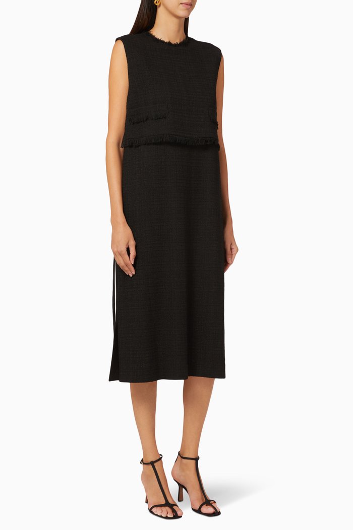 

Wool Tweed Dress, Black