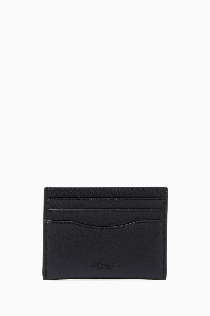 

Card Case in Crossgrain Leather, Black