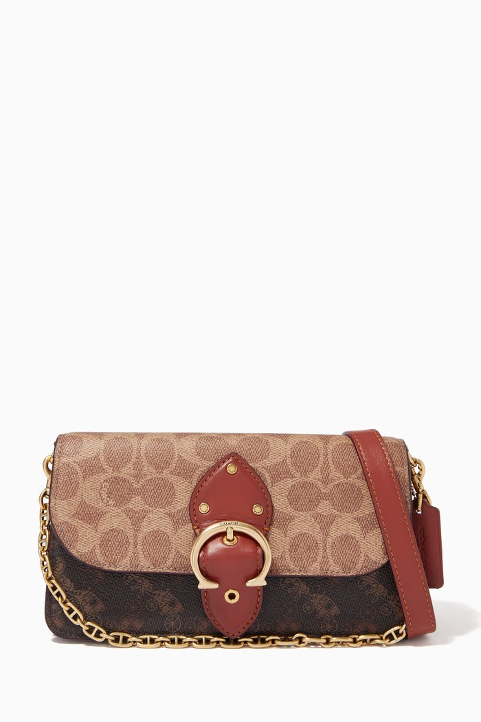 

Beat Crossbody Bag in Signature Canvas, Brown