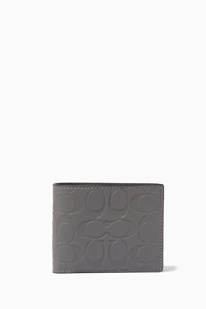 

3-in-1 Wallet in Signature Leather, Grey