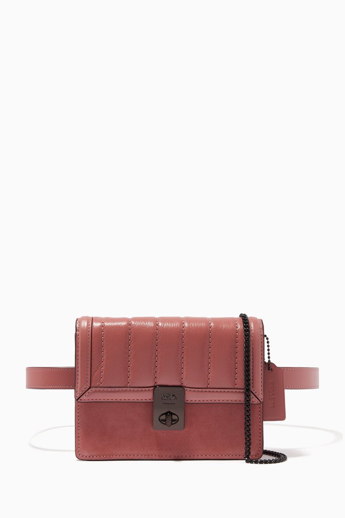 

Hutton Belt Bag in Mixed Leather, Pink
