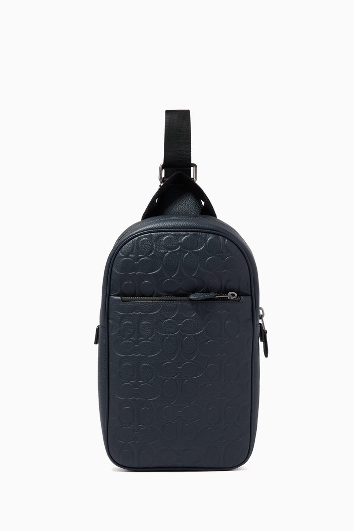 

Metropolitan Soft Pack in Signature Leather, Blue