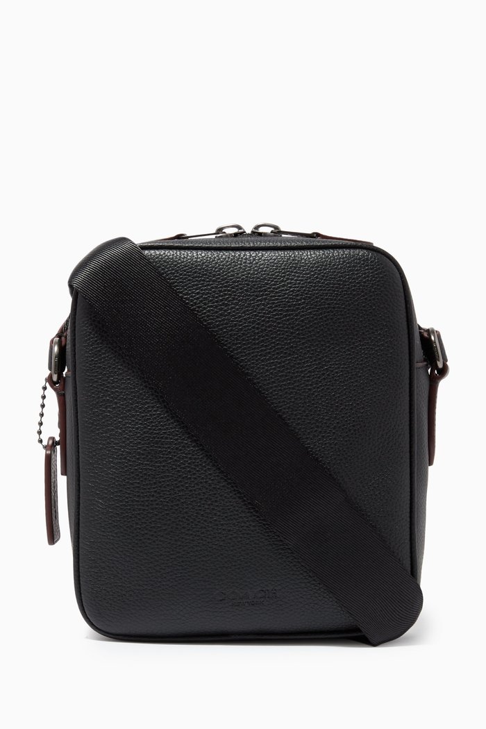 

Metropolitan Soft Crossbody Bag in Pebble Leather, Black