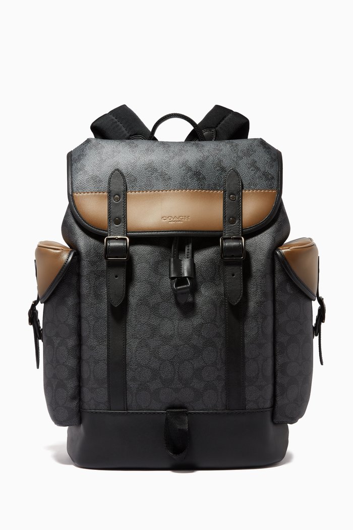 

Hitch Backpack in Signature Canvas with Horse & Carriage Print, Blue