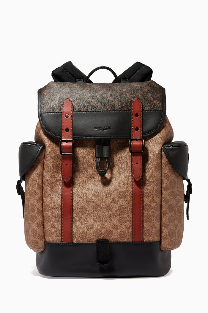 

Hitch Backpack in Signature Canvas with Horse & Carriage Print, Multicolour