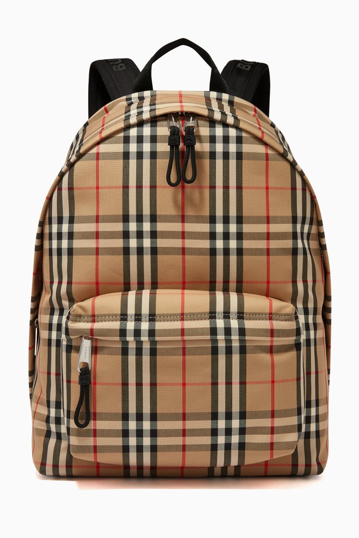 

Backpack in Vintage Check Nylon, Neutral
