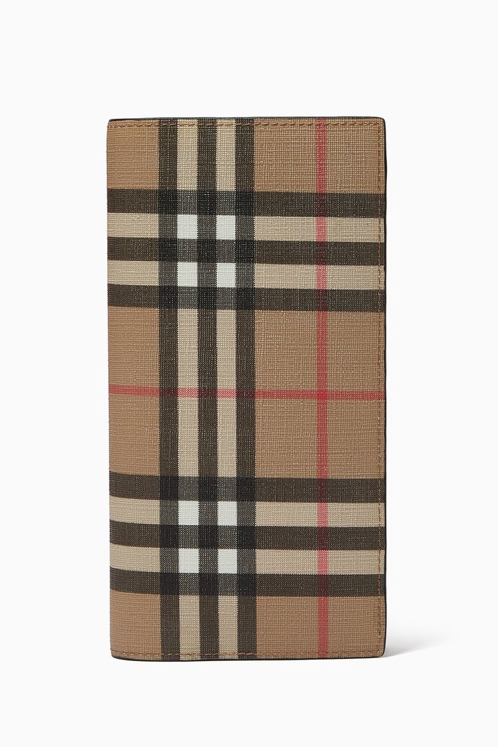 

Continental Wallet in Vintage Check E-Canvas, Neutral