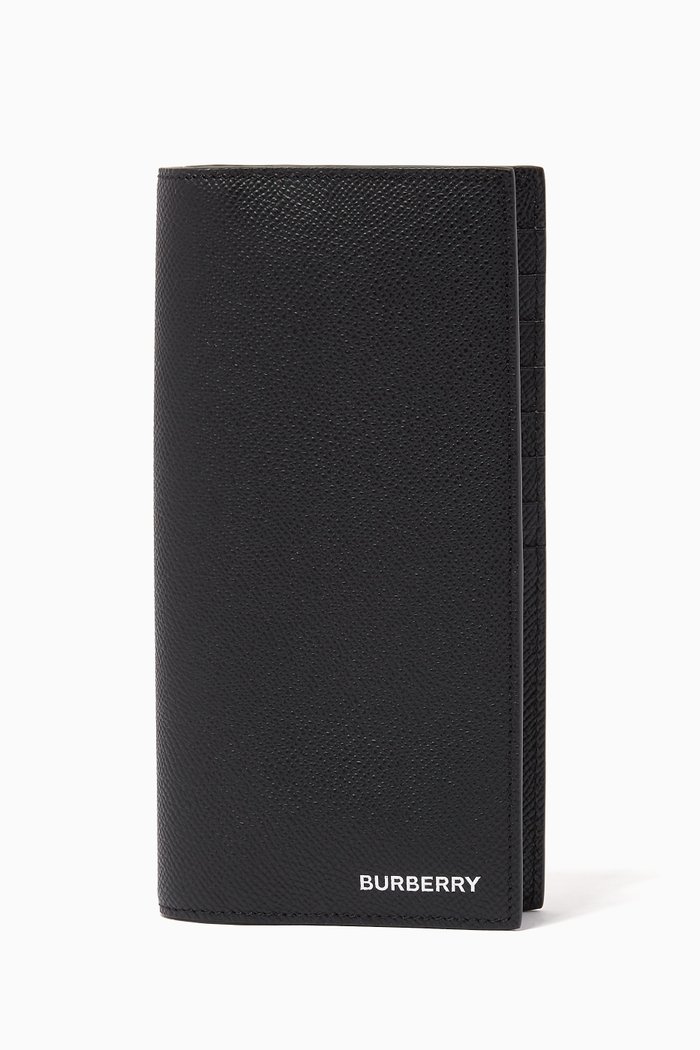 

Logo Continental Wallet in Grainy Leather, Black