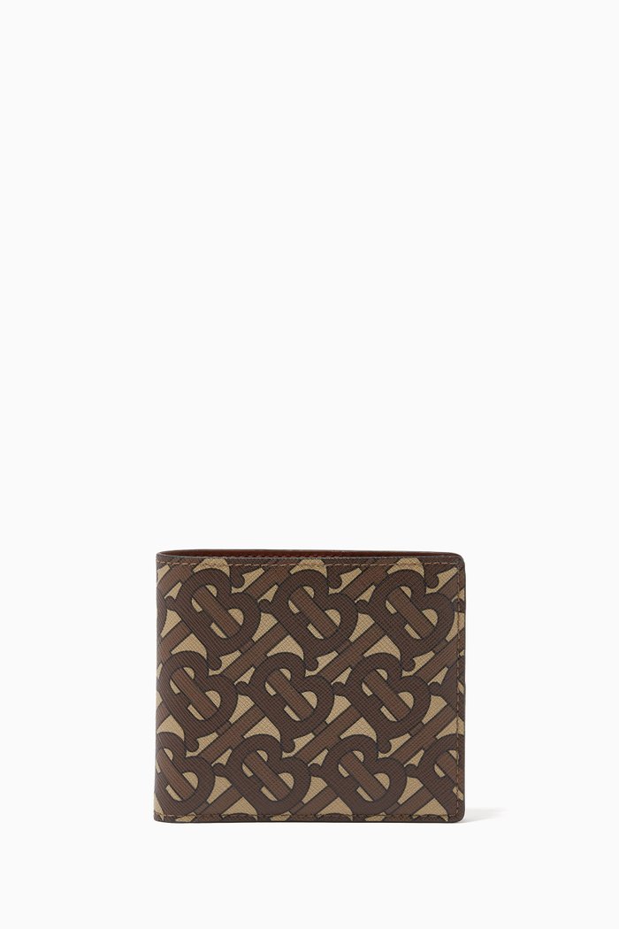 

International Bi-Fold Wallet in Monogram E-Canvas, Brown