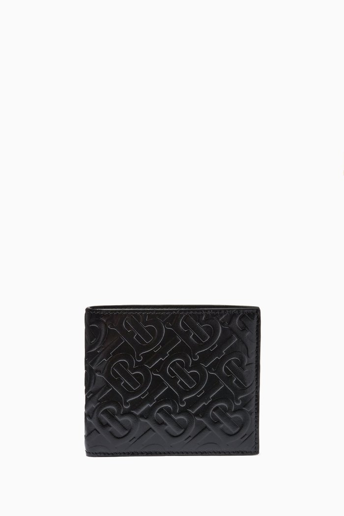 

International Bi-Fold Wallet in Monogram Leather, Black