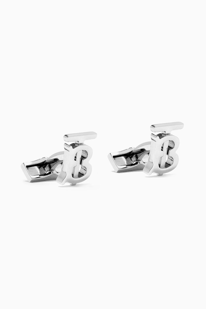 

Monogram Motif Cufflinks in Brass, Silver