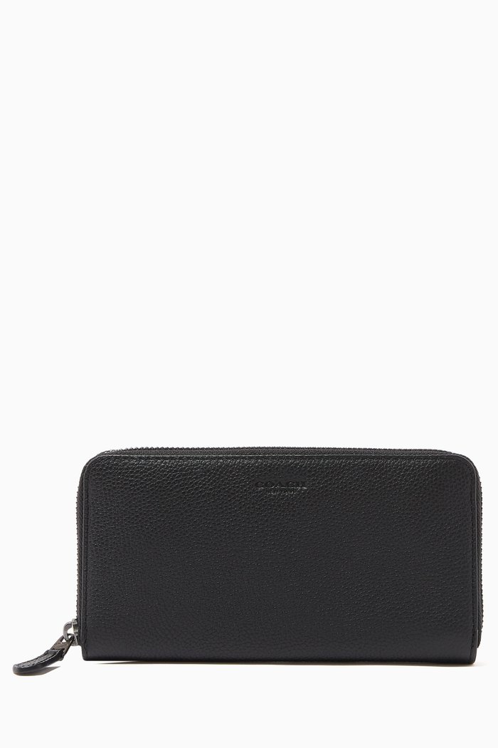 

Accordion Wallet with Signature Canvas Interior, Black